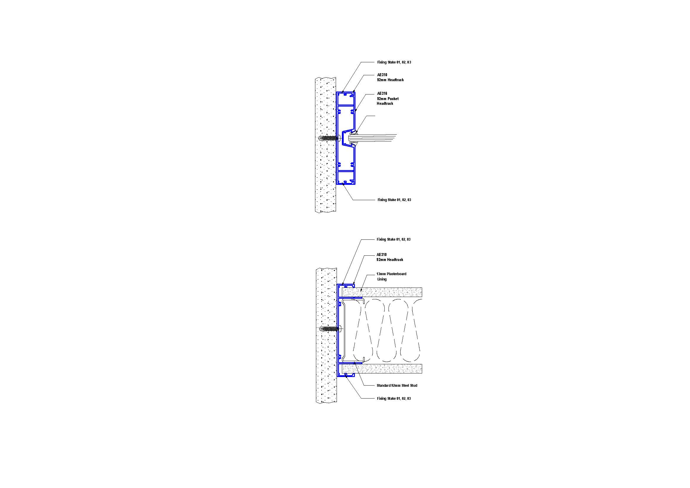 E92-12 92mm Glazing Termination Plan